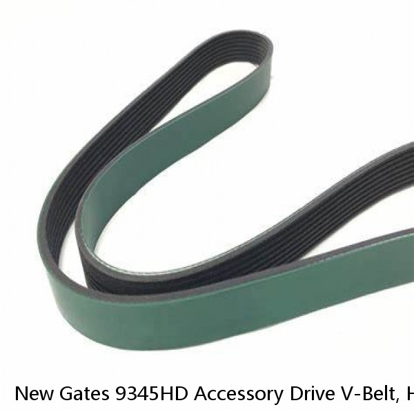 New Gates 9345HD Accessory Drive V-Belt, Heavy Duty Green Stripe. 1/2