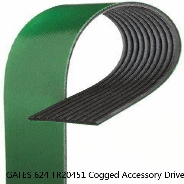 GATES 624 TR20451 Cogged Accessory Drive Belt Green Stripe HD 5/8" x 45.5" Hino #1 image